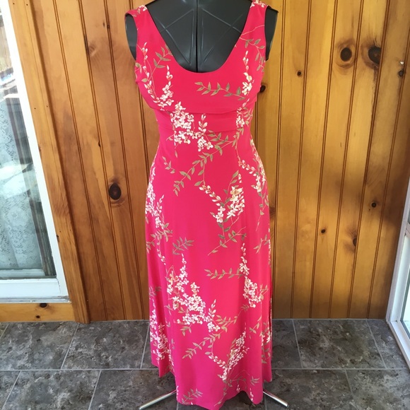 Saks Fifth Avenue Dresses Saks Fifth Avenue Pink Floral Silk